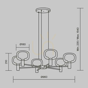 VISION függesztéklámpa MOD411PL-06G Maytoni small 10