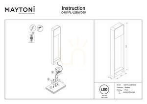 PORTE fényoszlop O481FL-L7BWD3K IP54 Maytoni. small 6