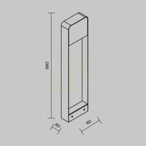 PORTE fényoszlop O481FL-L7BWD3K IP54 Maytoni. small 7