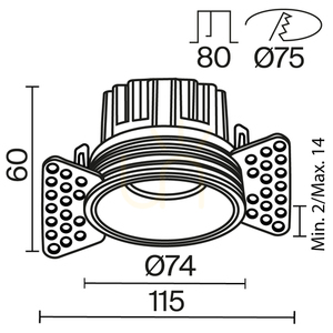 ROUND süllyesztett lámpatest DL058-12W3K-TRS-BS Maytoni small 10