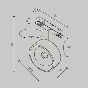 LENS gyűjtősínes reflektor TR217-4-15WTW-DD-B Maytoni small 9