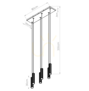 IVAR 6L ultramarin LED 3000K függőlámpa small 1