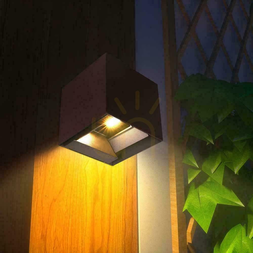 Előnézet V-TAC 9W LED COB Corten bronz kocka 15x15cm IP65 napelemes fali lámpatest VT-409CCT 3000K-4000K-5000K 800lm mozgásérzékelővel V-TAC 9W LED COB Corten bronz kocka 15x15cm IP65 napelemes fali lámpatest VT-409CCT 3000K-4000K-5000K 800lm mozgásérzékelővel