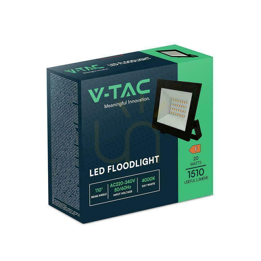Előnézet V-TAC 20W LED SMD SMD 4000K projektor fekete VT-44022 4000K 1510lm. V-TAC 20W LED SMD SMD 4000K projektor fekete VT-44022 4000K 1510lm.
