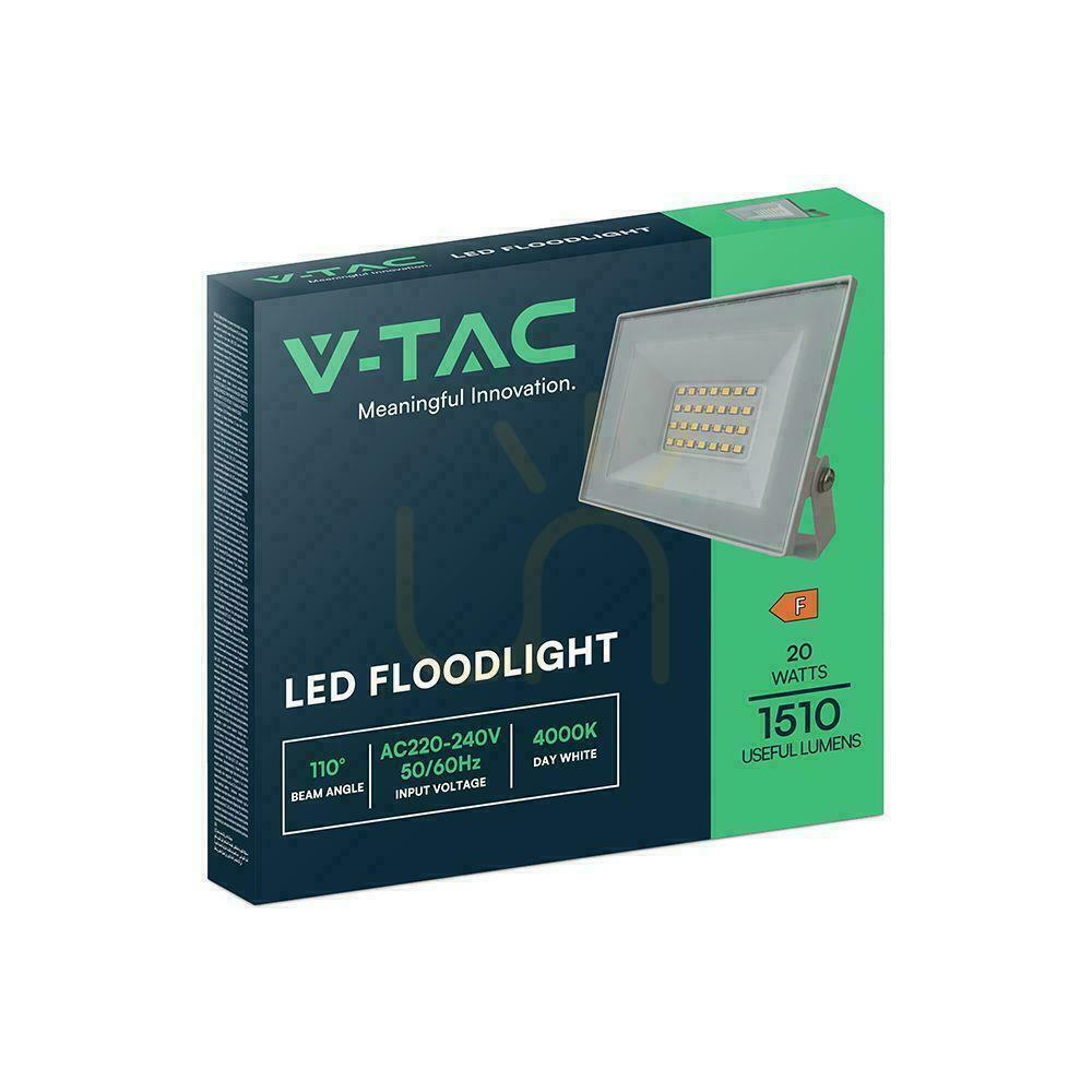Előnézet V-TAC 20W LED SMD projektor 6500K fehér VT-44022 6500K 1510lm. V-TAC 20W LED SMD projektor 6500K fehér VT-44022 6500K 1510lm.