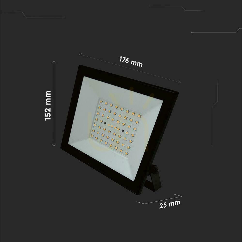 Kijelző V-TAC 50W LED SMD projektor 6500K fekete VT-44054 6500K 4000lm. V-TAC 50W LED SMD projektor 6500K fekete VT-44054 6500K 4000lm.