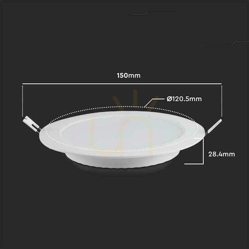 Jelölje be LED panel V-TAC süllyesztett prémium lámpatest 6W kerek fi120 VT-61006 6500K 660lm