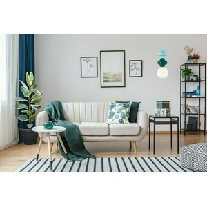 Italux Latera kék-zöld függőlámpa fehér búrával E14 18 cm PND-94331A-1S-MLTI small 1