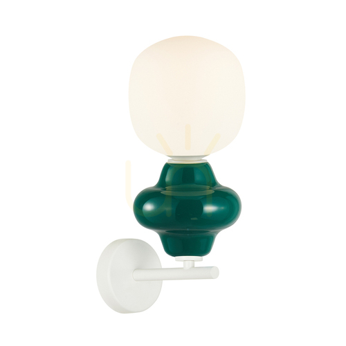 Jelölje be Italux Latera zöld kerámia-üveg E14 LED fali lámpa WL-94331-1S-GRN