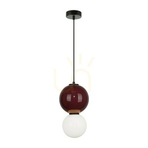 Italux Pieve LED függőlámpa bordó 18 cm PND-95221-1M-PRP small 2