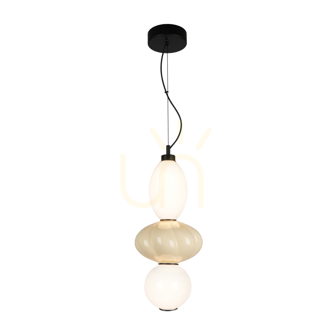 Jelölje be Függőlámpa Italux Tordi LED bézs üveg kerámia 20 cm PND-94721-2B-YLL Függőlámpa Italux Tordi LED bézs üveg kerámia 20 cm PND-94721-2B-YLL