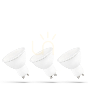 Led Gu10 230 V 6 W Smd Ww tejfehér üveggel fehér spektrummal 3 csomag. small 1
