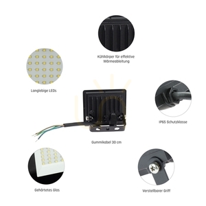 SpectrumLED NOCTIS LUX 3 LED reflektor 10 W 6000 K IP65 fekete small 5