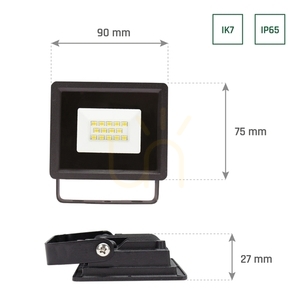 SpectrumLED NOCTIS LUX 3 LED reflektor 10 W 6000 K IP65 fekete small 6