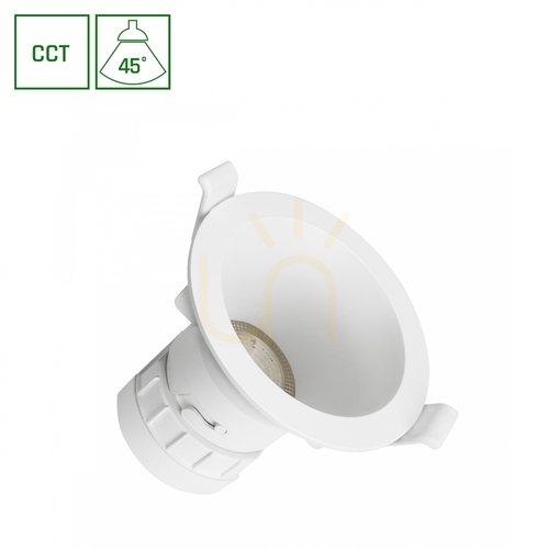 Jelölje be Fiale Core Complete Downlight 7 W Cct 230 V 45 St Ip20 Ugr<19 Fi90 X85 Mm fehér kerek.