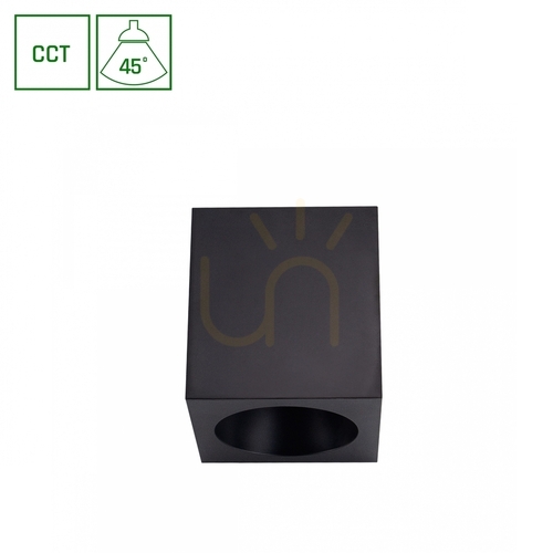 Jelölje be Chloe Complete Surface Mounted 7 W Cct 230 V 45 St Ip20 Ugr<19 90x90 X100 Mm fekete négyzet alakú