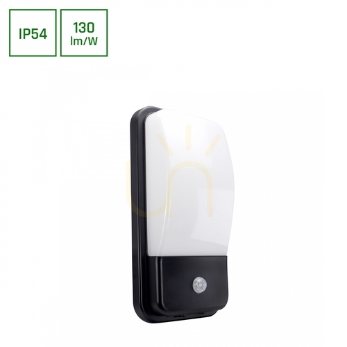Jelölje be Enigo Led Pir 20 W Nw 230 V 180 St Ip54 300x150x86 Mm fehér/fekete téglalap alakú homlokzat.