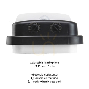 Enigo Led Pir 20 W Nw 230 V 180 St Ip54 300x150x86 Mm fehér/fekete téglalap alakú homlokzat. small 5