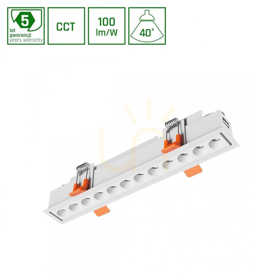Jelölje be Grid S beépíthető 12 W Cct 230 V 40st Ip20 230x34x61mm fehér 5 év Gw. Spektrum Grid S beépíthető 12 W Cct 230 V 40st Ip20 230x34x61mm fehér 5 év Gw. Spektrum