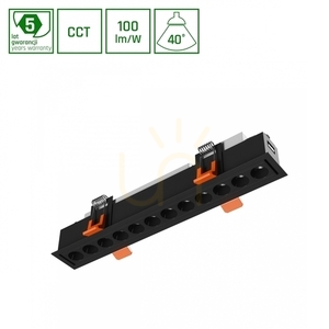 Grid S süllyesztett lámpatest 12 W Cct 230 V 40st Ip20 230x34x61mm Fekete 5 év Gw. Spektrum 0 Grid S süllyesztett lámpatest 12 W Cct 230 V 40st Ip20 230x34x61mm Fekete 5 év Gw. Spektrum small 0