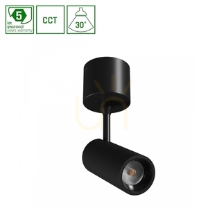 Spot M Felületre szerelhető lámpatest 10 W Cct 230 V 30st Ip20 dia.44 X145x205mm Fekete 5 év garancia. Spektrum 0 Spot M Felületre szerelhető lámpatest 10 W Cct 230 V 30st Ip20 dia.44 X145x205mm Fekete 5 év garancia. Spektrum small 0