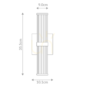 FAYTON kis LED fali lámpa - csiszolt arany QUINTIESSE 2 FAYTON kis LED fali lámpa - csiszolt arany QUINTIESSE small 2