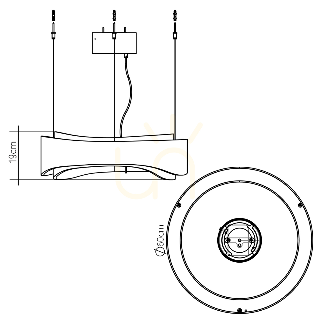 Előnézet HORIZON QUINTIESSE közepes méretű LED-es függőlámpa HORIZON QUINTIESSE közepes méretű LED-es függőlámpa
