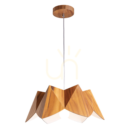 Jelölje be Quintiesse PHYSALIS QN-PHYSALIS-P-M-TEAK teak furnéros függőlámpa 1×E27 Ø46 cm