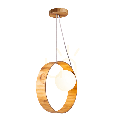 Jelölje be Quintiesse Sfera függőlámpa QN-SFERA-1P-TEAK tikfa furnérral