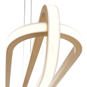 Quintiesse Demark LED függőlámpa, 107,1 cm, szálcsiszolt arany small 4
