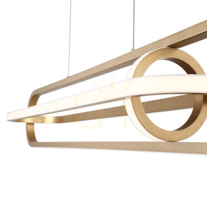 Quintiesse Demark LED függőlámpa, 107,1 cm, szálcsiszolt arany small 5
