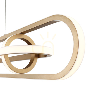 Quintiesse Demark LED függőlámpa, 107,1 cm, szálcsiszolt arany small 7