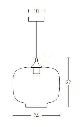 Jelölje be Függőlámpa Zambelis füstölt szürke üveg E27 24 cm