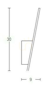 Zambelis LED fali lámpa 6W fehér matt 3000K fém 30 cm small 2
