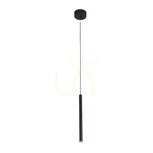 Függőlámpa Zambelis LED fekete matt 3W 2700K alumínium, 28 cm small 1