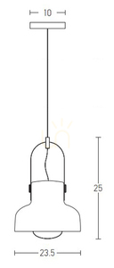 Zambelis függőlámpa fekete matt fém E27 1x40W 23,5 cm small 1