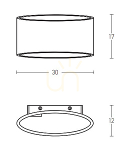 Fali lámpa beton E27 Zambelis 30 cm IP20 small 2