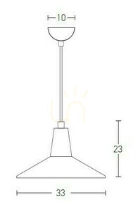 Függőlámpa Zambelis fekete-fa E27 1x40W Ø33 cm small 1