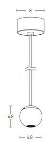Zambelis LED Függőlámpa 4.5W 3000K Fekete, Homokos Fém 1 Zambelis LED Függőlámpa 4.5W 3000K Fekete, Homokos Fém small 1