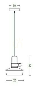 Függőlámpa Zambelis fekete matt fa bőr E27 20 cm small 1