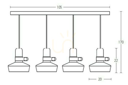 Jelölje be Függőlámpa Zambelis 4xE27 fekete matt fém-fa-bőr 105 cm