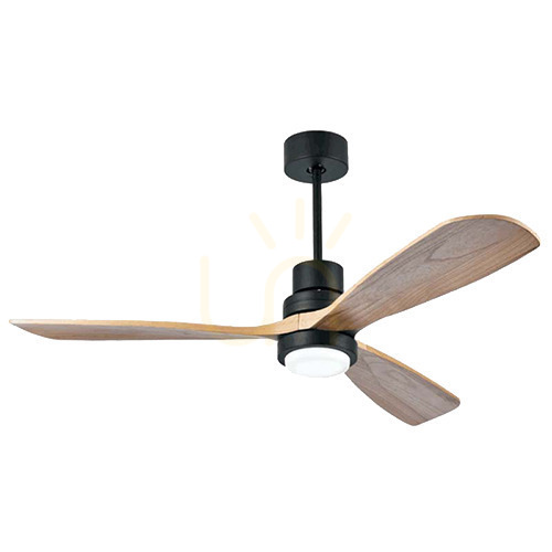 Jelölje be Függőlámpa ventilátor Zambelis fekete természetes fa LED 15W 132 cm