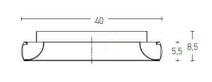 Jelölje be Zambelis LED mennyezeti lámpa 30W 3000K homokfehér alumínium-acril Ø40 cm