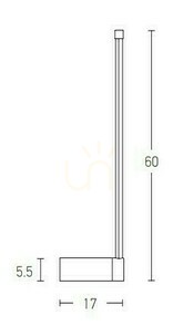 Zambelis LED fali lámpa 12W 3000K fekete matt alumínium IP20 small 2