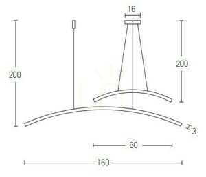 LED függőlámpa Zambelis 48W 3000K fehér matt alumínium akril 80+160 cm 2 LED függőlámpa Zambelis 48W 3000K fehér matt alumínium akril 80+160 cm small 2