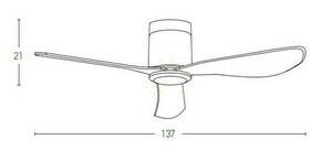 Mennyezeti ventilátor Zambelis 40W fekete matt Tuya WiFi távirányító small 2