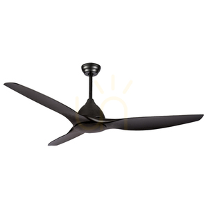 Zambelis fekete matt mennyezeti ventilátor 70W távirányítóval 163 cm small 3