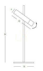Asztali LED lámpa 4W 3000k Fém Fekete Arany ZAMBELIS small 2