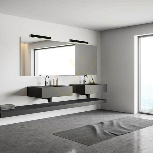 Jelölje be Fali lámpa Zambelis LED 15W 3000K fekete matt IP44 alumínium 60 cm