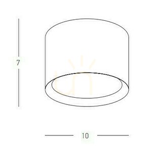 LED mennyezeti lámpa 8W 3000K fehér Zambelis small 2